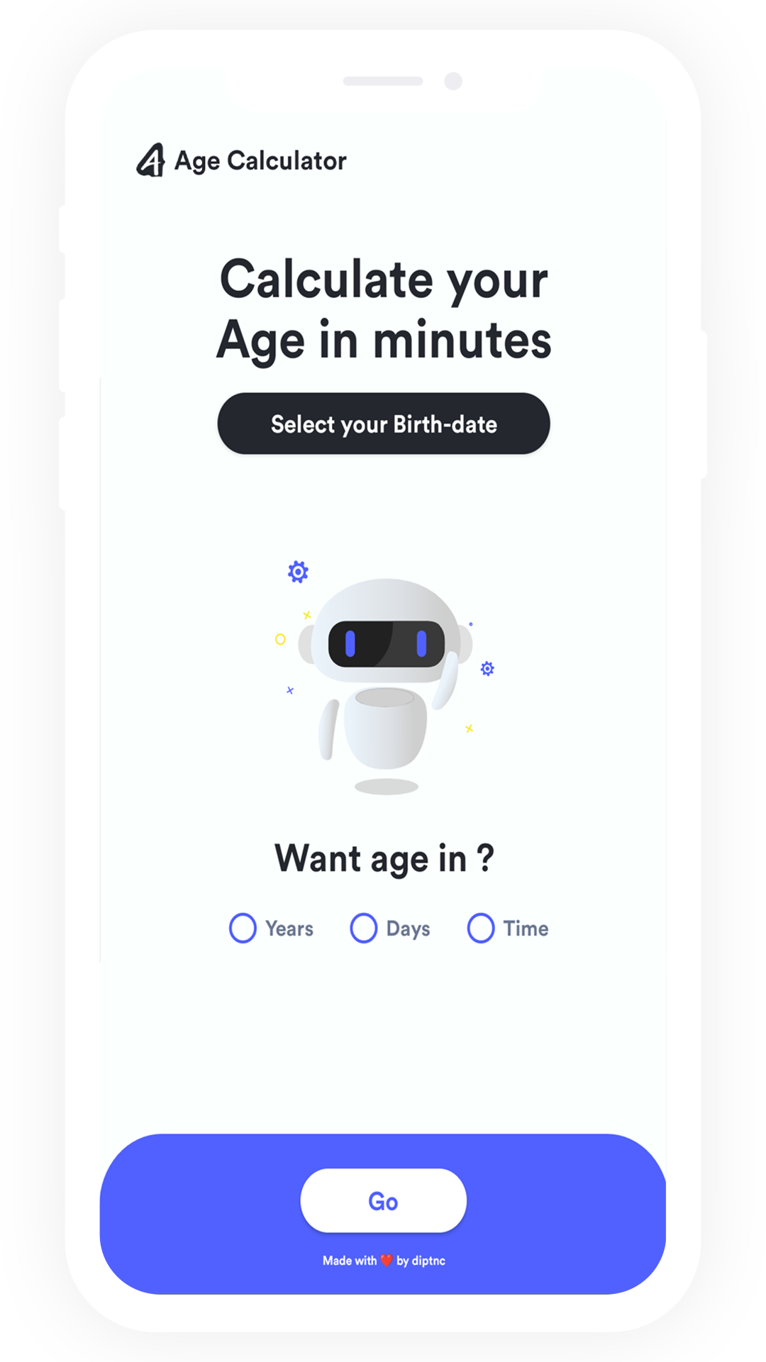 Age Calculator Android app | Diptanuchakraborty.in